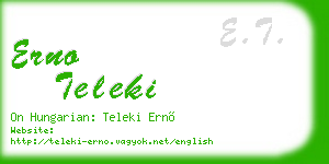 erno teleki business card